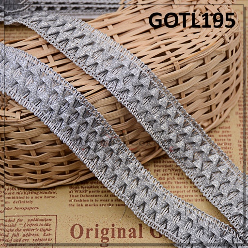 [GOTL195-SILVER] Fancy Gota Lace