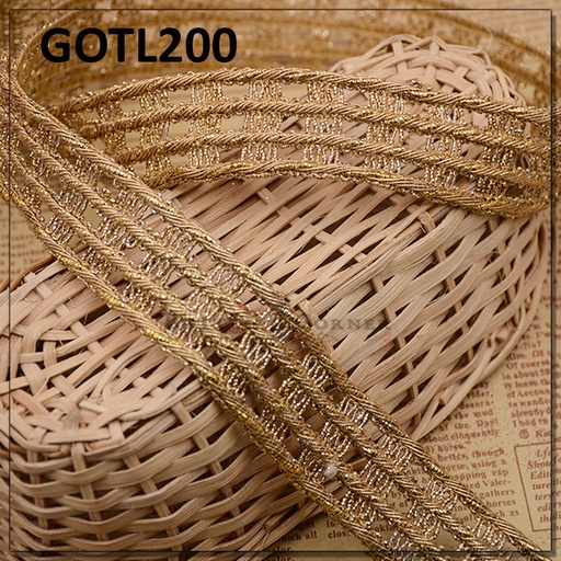 [GOTL200-GOLD] Fancy Gota Lace