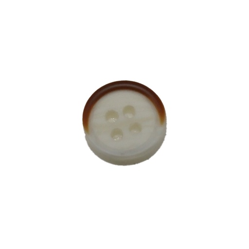 [ZF1033 WHITE] Chalk Button 4 Hole with Fired Border