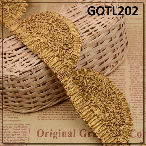 [GOTL202-GOLD] Fancy Gota Lace