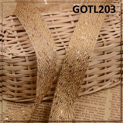 [GOTL203-ANTIQUE GOLD] Fancy Gota Lace