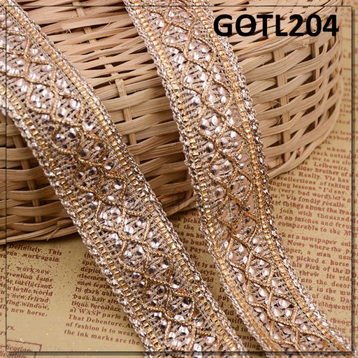 [GOTL204-COPPER] Fancy Gota Lace
