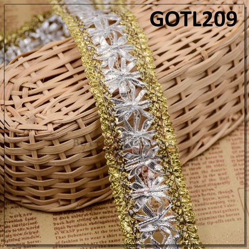 [GOTL209 SILVER WHITE] Fancy Gota Lace