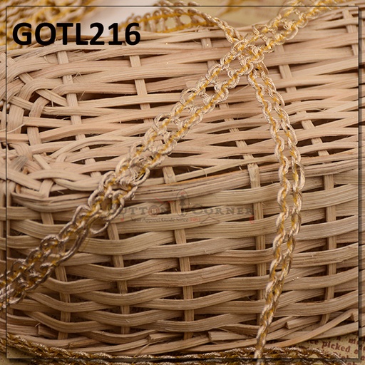 [GOTL216-GOLDEN] Fancy Gota Lace