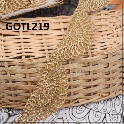 [GOTL219-GOLDEN] Fancy Gota Lace