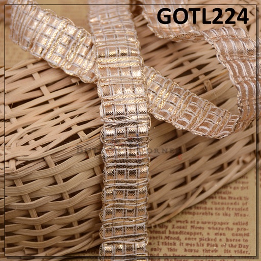 [GOTL224-COPPER] Fancy Gota Lace