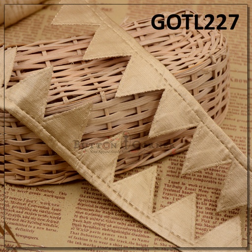 [GOTL227-GOLDEN] Fancy Gota Border Lace