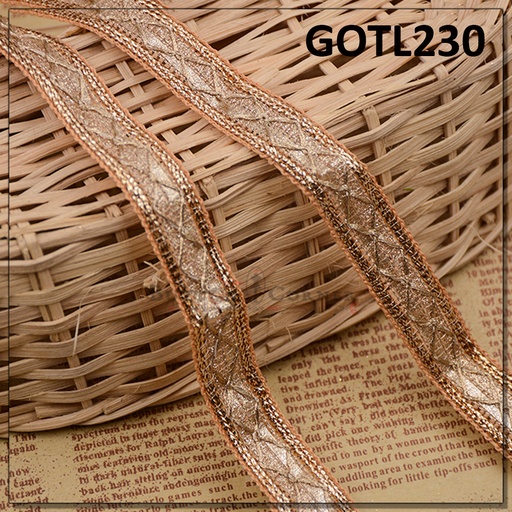 [GOTL230-ROSE GOLD] Fancy Gota Lace