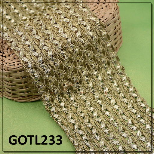 [GOTL233-COPPER] Fancy Gota Lace