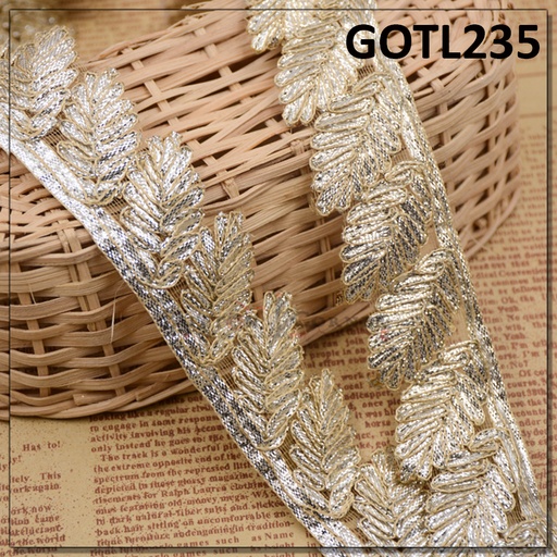 [GOTL235-SILVER] Fancy Gota Lace
