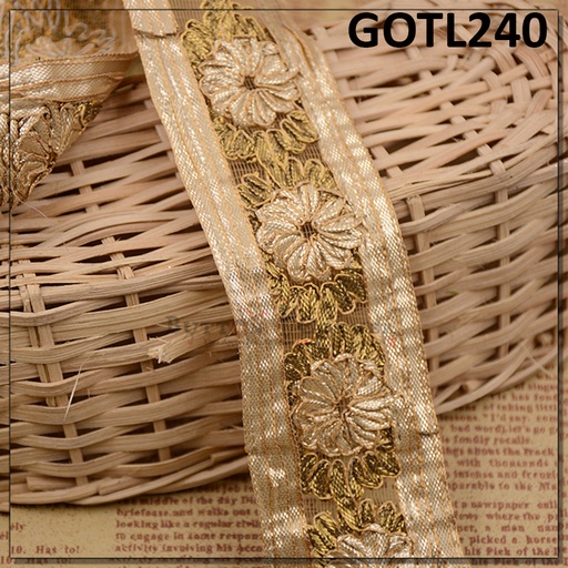 [GOTL240-ANTIQUE] Fancy Gota Lace