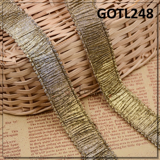 [GOTL248-GOLD SHINE] Fancy Gota Lace