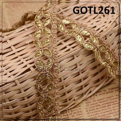 [GOTL261-LIGHT ANTIQUE] Fancy Gota Lace