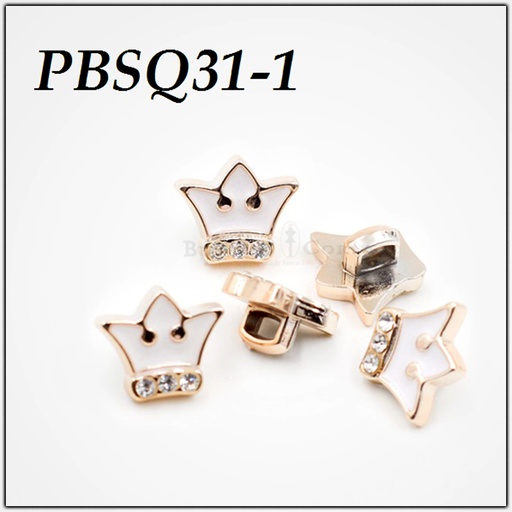 Gold Base Crown Shape Shank Button
