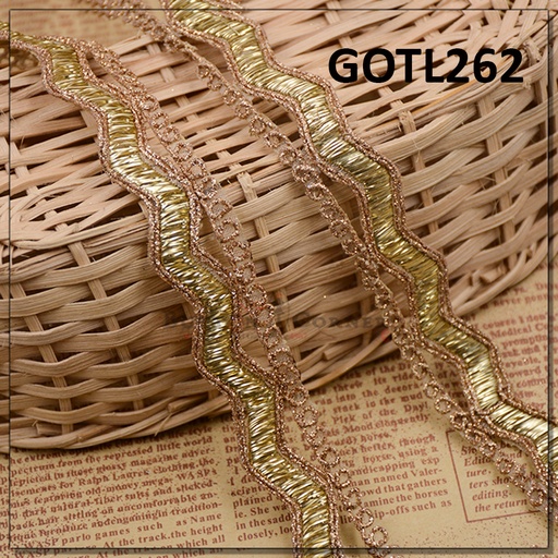 [GOTL262-LIGHT ANTIQUE] Fancy Gota Lace