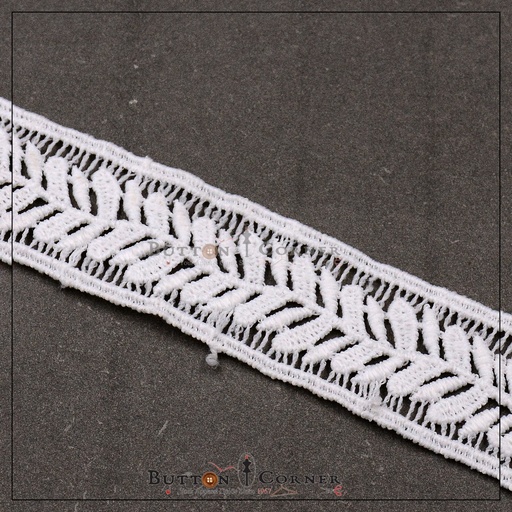 [D9087-WHITE] Shuttle Joined Lace
