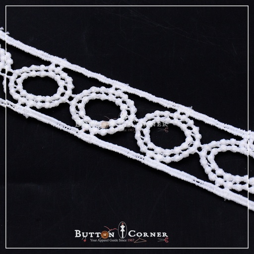 [D4670 WHITE] Shuttle Joined Lace