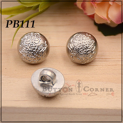 [PB111-SILVER] Design Half Ball Plastic Shank Button
