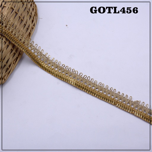 [GOTL456-GOLD] Fancy Gota Lace