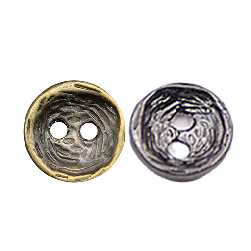 Deep 2 Hole Metal Shirt Button