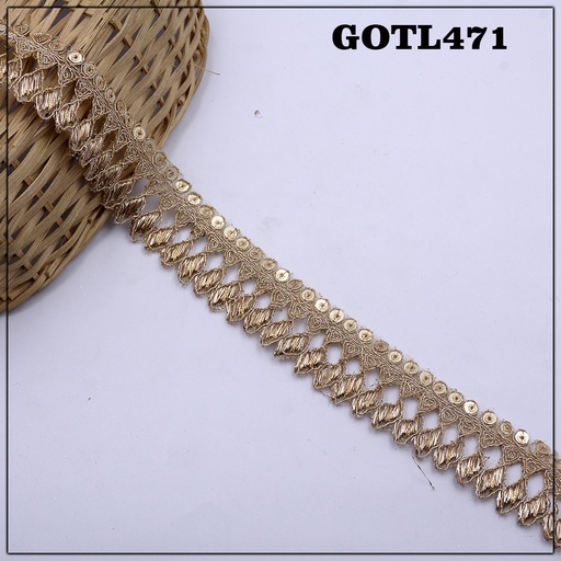 [GOTL471-ANTIQUE] Fancy Gota Lace