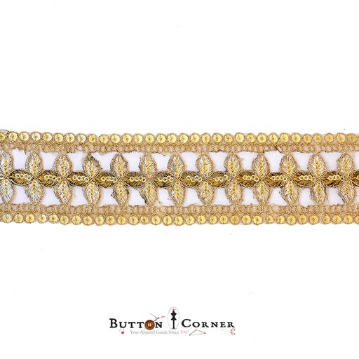 [GOTL478 GOLD] Fancy Sequence Gota Lace