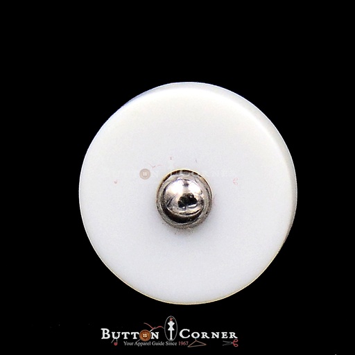 [PB70-SILVER WHITE] Flat Shape Plastic Shank Button