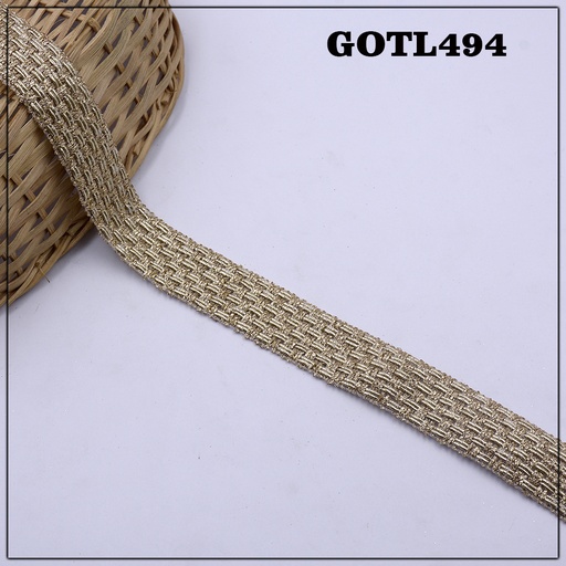 [GOTL494-SILVER] Fancy Gota Lace
