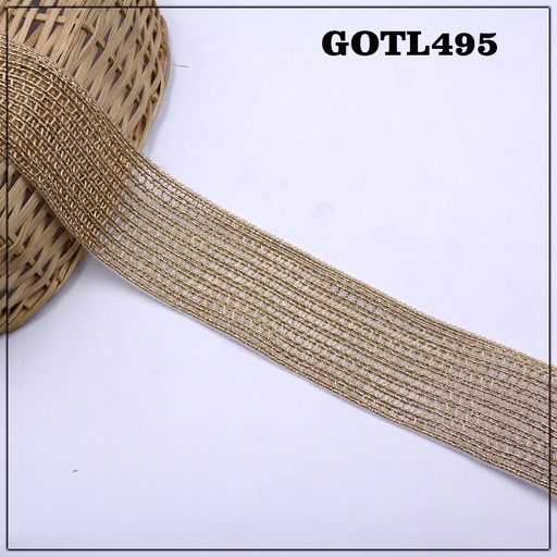 [GOTL495-GOLD] Fancy Gota Lace