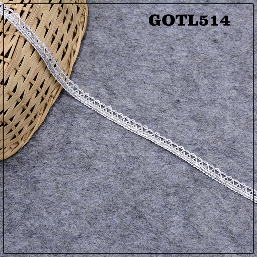 [GOTL514-SILVER] Fancy Gota Lace