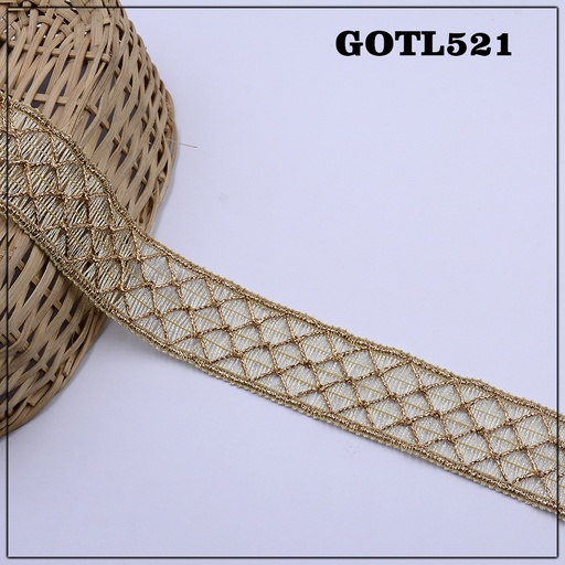 [GOTL521- GOLD] Fancy Gota Lace
