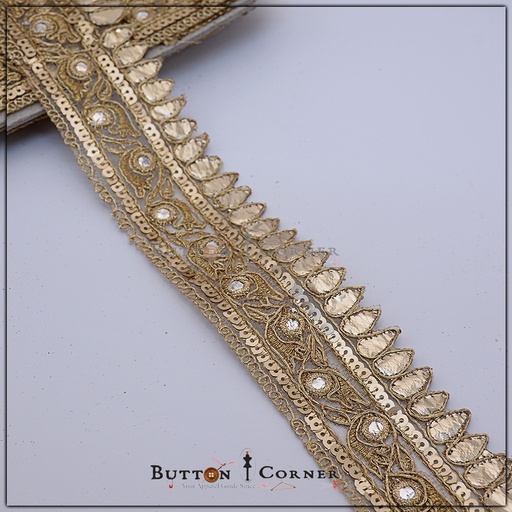 [GOTL527-GOLD] Fancy Gota Lace