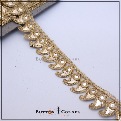 [GOTL528-GOLD] Fancy Gota Lace