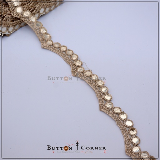 [GOTL530-GOLD] Fancy Gota Lace