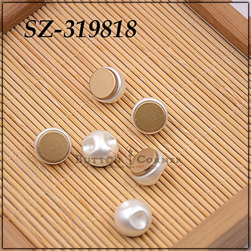 [SZ-319818 WHITE GOLD] Shape Plastic Shank Button