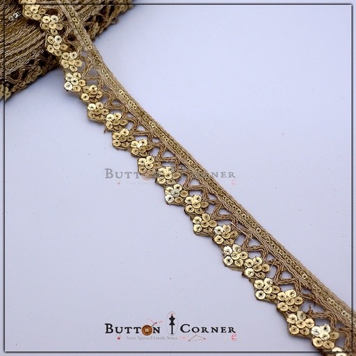 [GOTL541-GOLD] Fancy Gota Lace