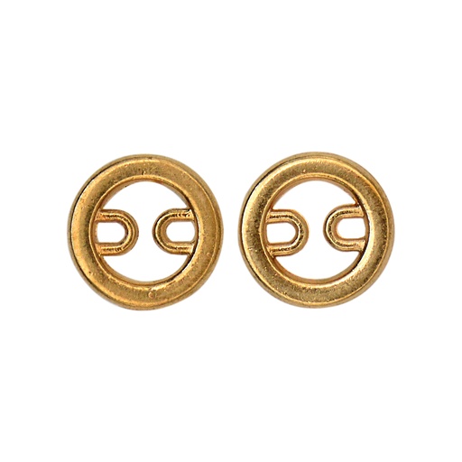 [MBA1315 GOLD] Side 2 Hole Metal Shirt Button