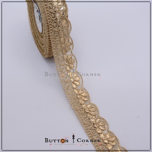 [GOTL545-GOLD] Fancy Gota Lace