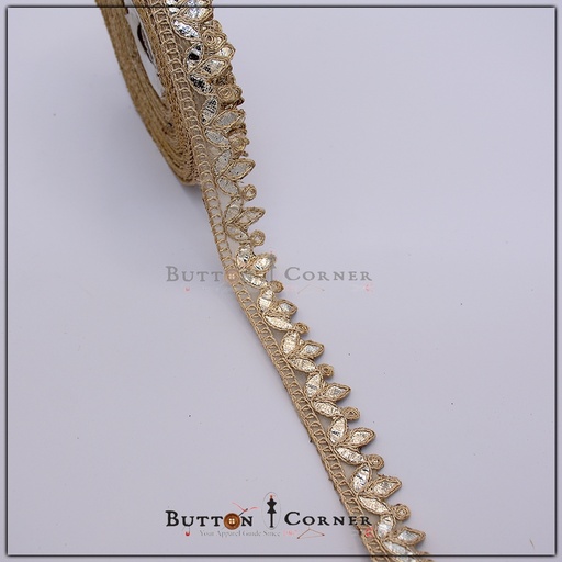 [GOTL546-GOLD] Fancy Gota Lace