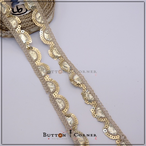 [GOTL547-GOLD] Fancy Gota Lace