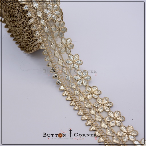 [GOTL550-GOLD] Fancy Gota Lace