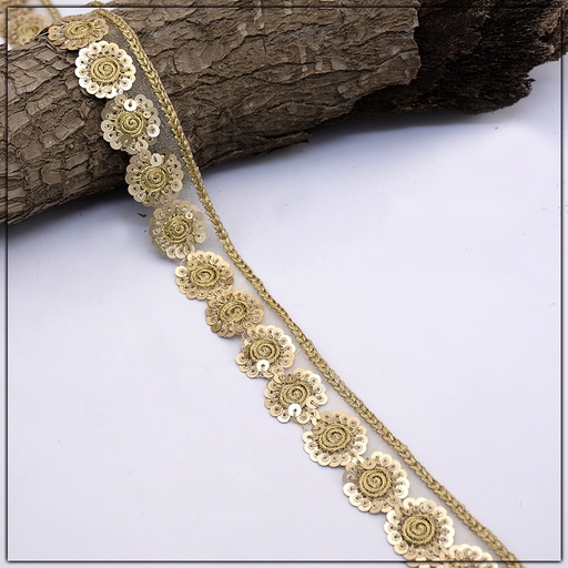 [GOTL552-GOLDEN] Fancy Gota Lace