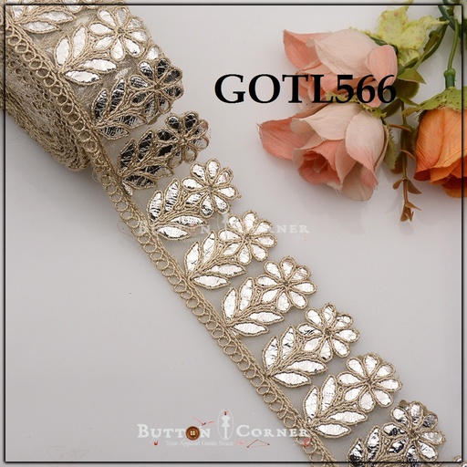[GOTL566-GOLD] Fancy Gota Lace
