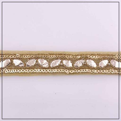 [GOTL622 GOLDEN] Fancy Gota Sequence Lace