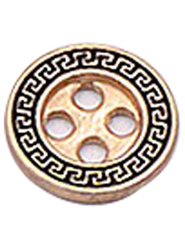 [MBSW396 BLACK GOLD] Versace Border 4 Hole Shirt Button