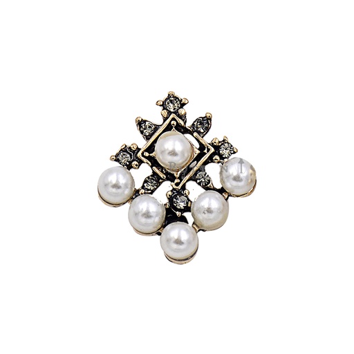 [FA15228 GOLD] Rhombus Shape Pearl Hanging