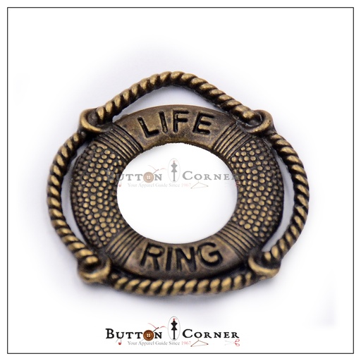 [FA218 ANTIQUE BRASS] Vintage Style Life Ring Engraved Hanging