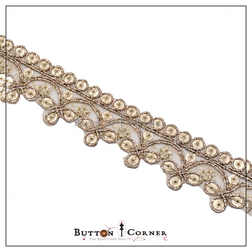 Metallic Yarn Sequence Lace