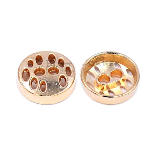 [MBA2011-GOLD] Paw Shape 2 Hole Metal Shirt Button