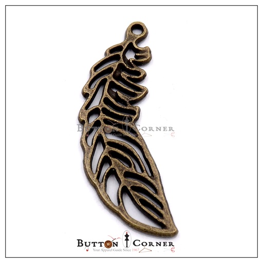[FA241-ANTIQUE BRASS] Leaf Shape Pendant